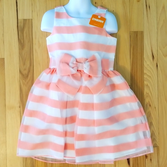 Gymboree Other - Gymboree 🐰 Easter WILDFLOWER WEEKEND Pink Coral Striped Dress 🐣